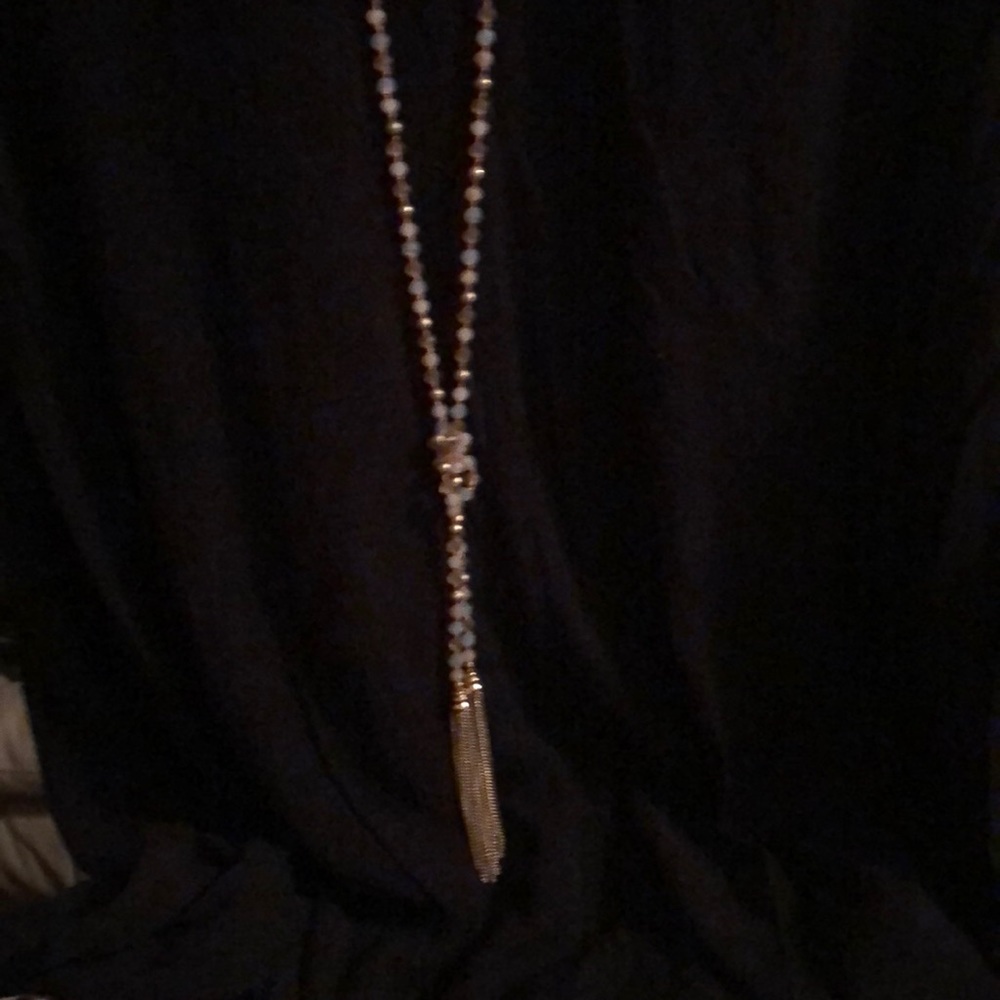 Sorrelli gold tassel necklace